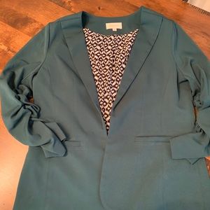 Skies r Blue dark green blazer